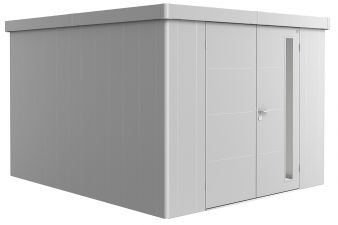 Biohort Metalen tuinhuis Neo - Dubbele deur - Zilver - 4C (292x348 cm)