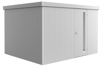 metalen berging - enkele deur - zilver - neo