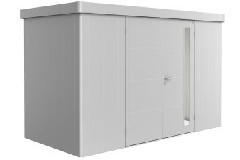 metalen berging neo 1d - zilvergrijs - dubbele deur