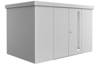 metalen berging Neo 2d - zilver metallic - dubbele deur
