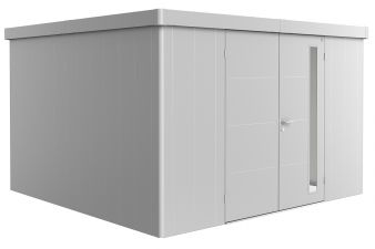 metalen berging neo 4d met dubbele deur - zilvergrijs