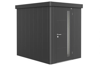 Biohort Metalen tuinhuis Neo - Enkele deur - Donkergrijs - 2A (180x236 cm)