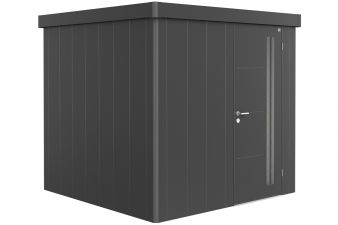 metalen berging 2b donkergrijs - enkele deur