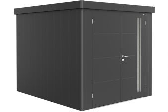 metalen berging neo 3B donkergrijs - dubbele deur