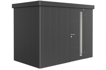 Biohort Metalen tuinhuis Neo - Enkele deur - Donkergrijs - 1C (292x180 cm)