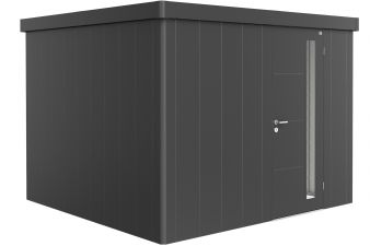 metalen berging neo 3c - enkele deur - donkergrijs