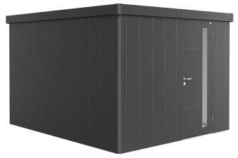 Biohort Metalen tuinhuis Neo - Enkele deur - Donkergrijs - 4C (292x348 cm)