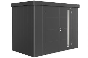 Biohort Metalen tuinhuis Neo - Dubbele deur - Donkergrijs - 1C (292x180 cm)