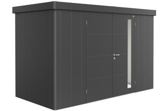 metalen berging 1d donkergrijs - dubbele deur