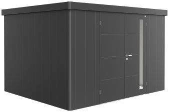 metalen berging neo 3d - dubbele deur - donkergrijs
