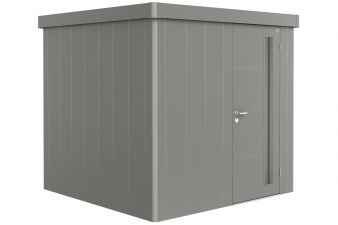 metalen berging 2b kwartsgrijs - enkele deur