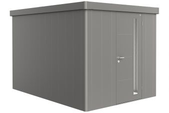 Biohort Metalen tuinhuis Neo - Dubbele deur - Kwartsgrijs - 4B (236x348 cm)