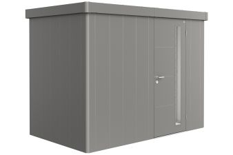 metalen berging - grijs - enkele deur - 1c