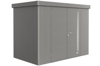 metalen berging neo 1c - dubbele deur - kwartsgrijs