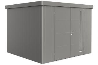metalen berging neo 3c - dubbele deur- kwartsgrijs