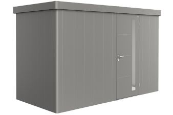 metalen berging neo 1d - enkele deur - kwartsgrijs