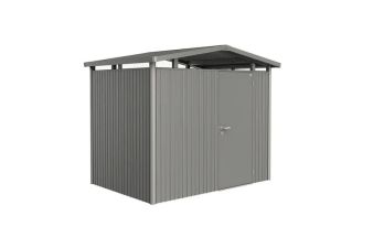 Panorama metalen tuinhuis met standaard deur