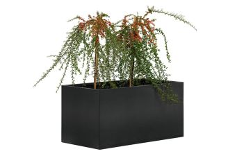 Bloembak Mohawk 50x90x50 cm zwart gepoedercoat staal