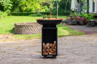 Barbecue Camarada Base Black top Black - incl. houtopslag - Ø70 cm