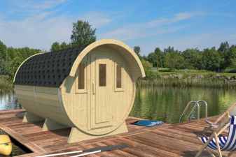 Camping Barrel 3.3 - 215x330 cm -  incl. dakshingles - onbehandeld