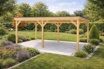 Overkapping Woerden 600x400 cm Douglas blank (incl. EPDM)