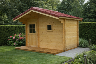 Buitensauna Zadeldak Interflex 3432 - 340x231 cm