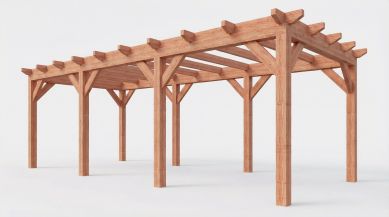 Bouwpakket overkapping 769x346 cm fijnbezaagd Douglas