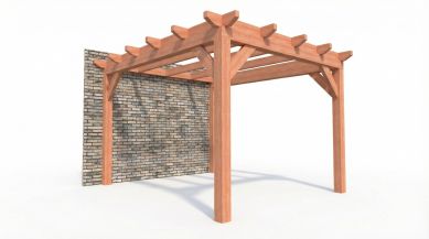 Bouwpakket aanbouwveranda 346x390,5 cm fijnbezaagd Douglas