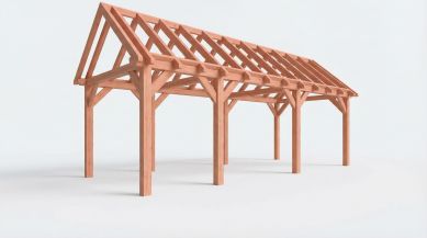 Bouwpakket zadeldak 815x346 cm fijnbezaagd Douglas