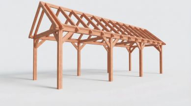 Bouwpakket zadeldak 928x346 cm fijnbezaagd Douglas