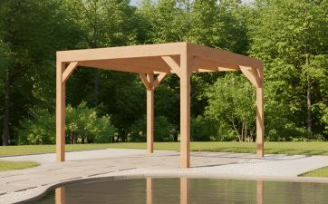 YARD Outdoor Cubique overkapping 300x300 cm Douglas blank