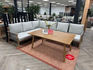 Garden Impressions lounge/dining set Decala light teak / desert sand