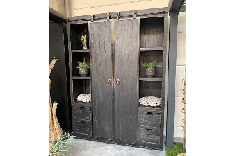 Teak bergkast Donny 230x170x50 cm - Waarschoot
