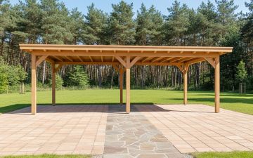 YARD Outdoor Elegante overkapping 400x400 cm vrijstaand Douglas blank