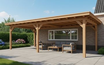 YARD Outdoor Elegante overkapping 600x350 cm aanbouw Douglas blank