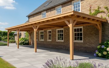 YARD Outdoor Elegante overkapping 900x350 cm aanbouw Douglas blank