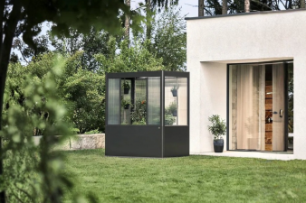 Biohort Florentina metalen tuinkas 213,4 x 201,6 x 54,7 cm donkergrijs metallic