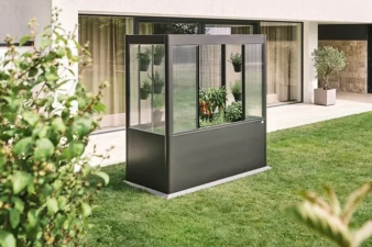 Biohort Florentina metalen tuinkas 213,4 x 201,6 x 54,7 cm donkergrijs metallic