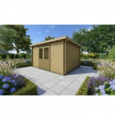 Classicline Blokhut Friesland vuren groen geïmpregneerd 400x300 cm