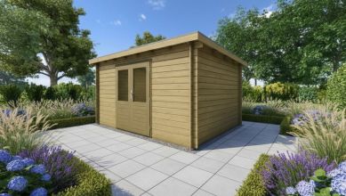 Classicline Blokhut Friesland vuren groen geïmpregneerd 400x300 cm