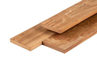 Hardhouten vlonderplank Garapa 2,1x14,5x335 cm glad geschaafd - duurzaamheidsklasse 2