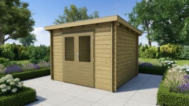 Classicline Blokhut Gelderland vuren groen geïmpregneerd 300x250 cm