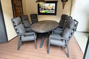 Tuinset Harmonia – Ovale tafel met 6 verstelbare stoelen