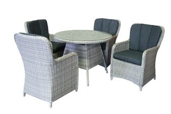 Wicker Tuinset Harvard 4 stoelen + tafel - Veldhoven
