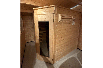 Binnensauna Interflex - 205x205 cm met hoekdeur - incl. saunakachel, saunalamp en saunaset - Velp