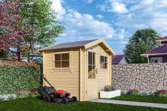 Interflex 2520 Blokhut 250x200 cm 28 mm vuren groen geïmpregneerd