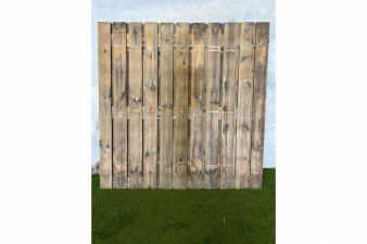 1 stuk beschikbaar: Tuinscherm geïmpregneerd grenen 180x180 cm - verkleurd - SALE01785