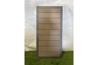 1 stuk beschikbaar: Composiet deur in aluminium frame 90x183 cm, grijs - beschadigd - SALE01789