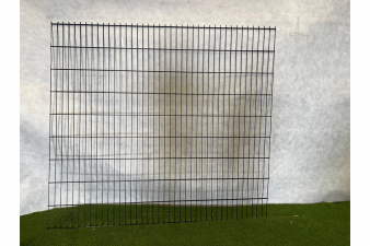 Beschikbaar als 1 koop: 2x Hillfence metalen scherm, dubbele staafmat, 200 x 183 cm, zwart - Licht beschadigd - SALE01767