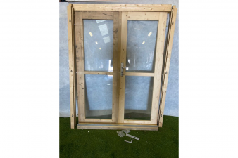 Dubbele deur vuren Incl. kozijn, Incl. hang- en sluitwerk - Beschadigd - SALE01854